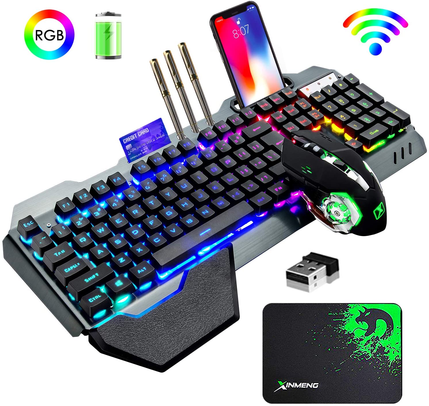 Gaming Keyboard And Mouse Combo - Combo de teclado y ratón inalámbricos