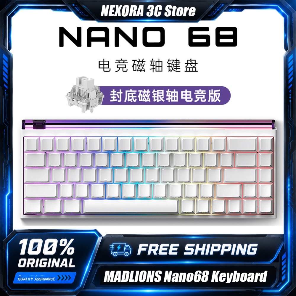 Gaming Keyboard Hall Effect Switches - Teclado Mecánico para Juegos MADLIONS Nano68