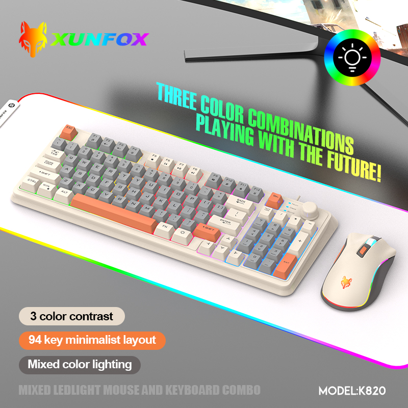 K820 USB juego con cable tecla - Gaming Keyboard And Mouse Combo reseña y precio